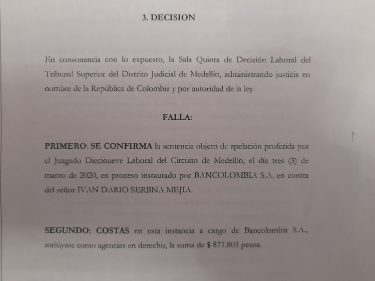 - Puntillazo del sindicato de trabajadores a Bancolombia
